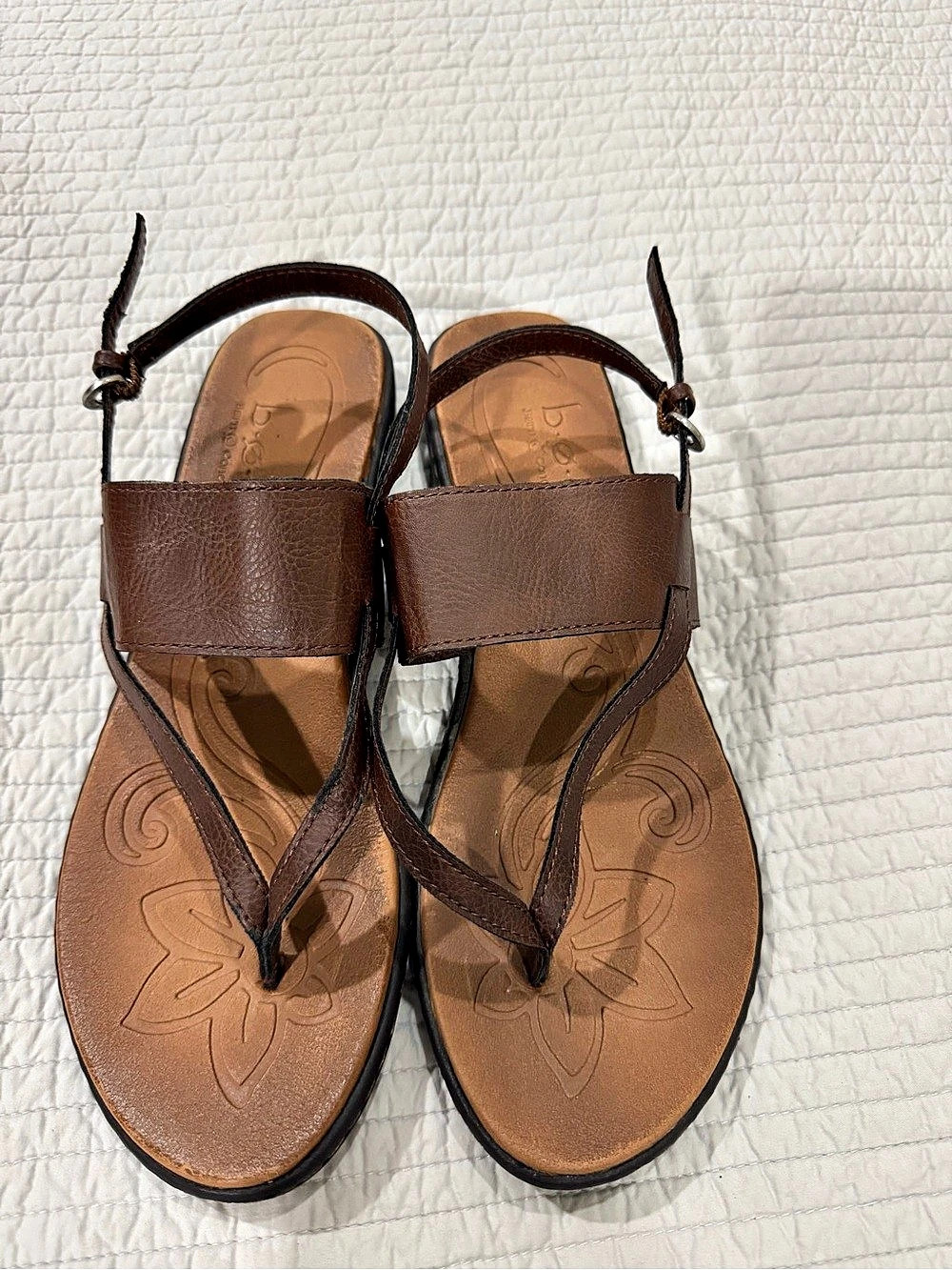 Born Concept Leather-Look Strappy Sandals US 10 M Brown